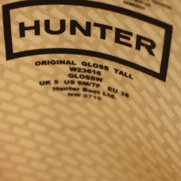Hunter Original Gloss Tall Rain Boots Size 6M 7F - Picture 13 of 14